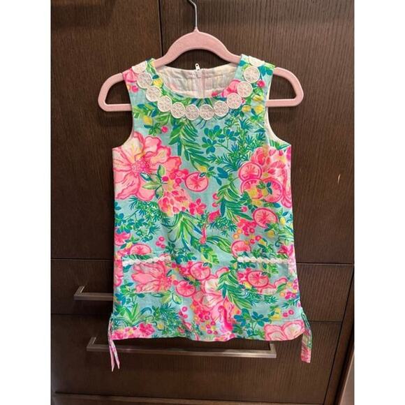 Lilly Pulitzer floral lemon dress size 5 - Picture 1 of 3